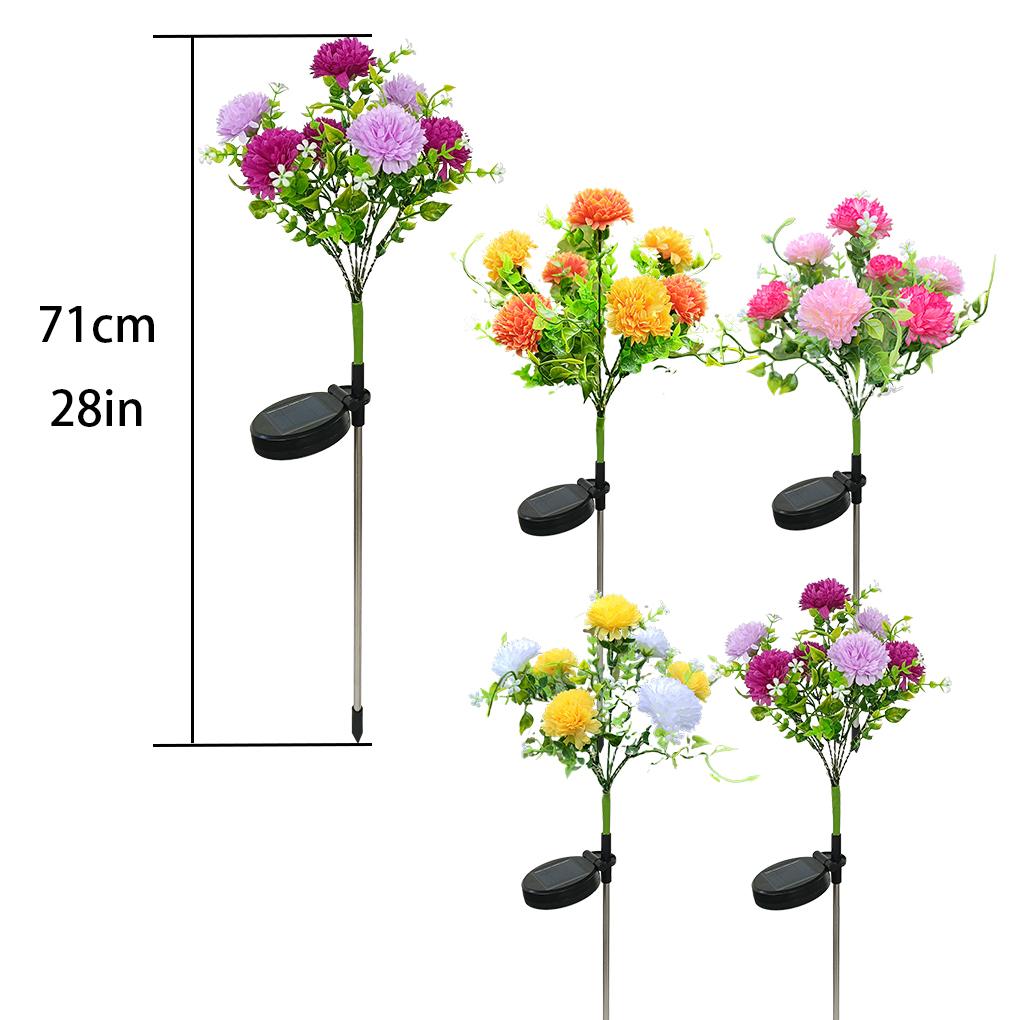 Solar Powered Flower Lights Solar Rose Grass Light Outdoor Lawn Decorative Lights Courtyard Garden