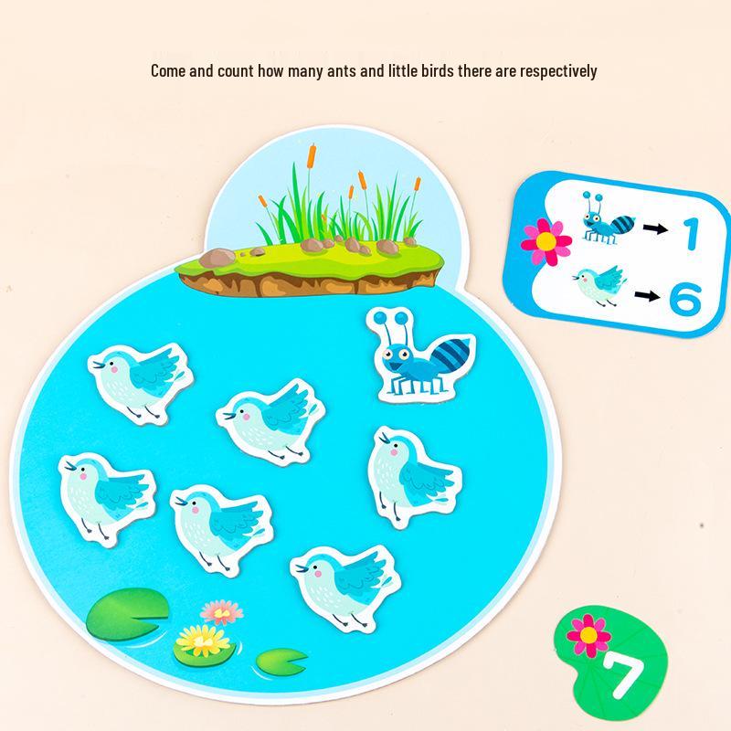 Educational Pond Numbers Game for Teaching Addition and Subtraction, Ages 3-6