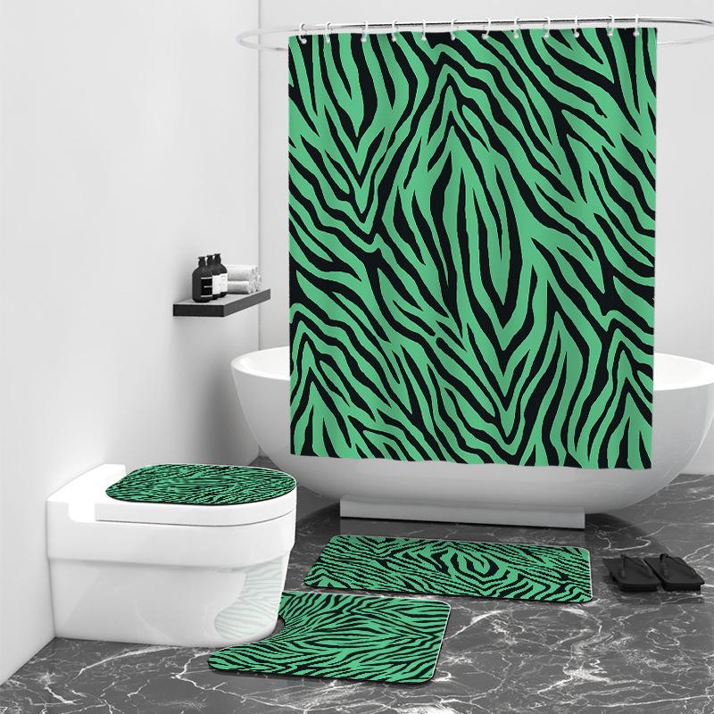 

Зебра Узор Цифровая Печать Душевая Занавеска Ванная Комната Покрытие Водонепроницаемый Декор Для Ванной Комнаты W90cm*L180cm