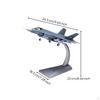 J-35 Model 1:72 Scale Diecast Plane with Display Stand Metal for Desk, Bookshelf