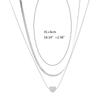 Unique Heart Pendent Necklace Double Layered Pendant Choker Stainless Steel Chain Choker Perfect for Fashionable Ladies