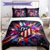 Set Biancheria da Letto 3 Pezzi con Stampa Atletico Madrid Morbido Delicato sulla Pelle Lavabile Copripiumino e Federe Set per Tutte le Stagioni Camera da Letto