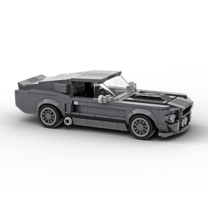 382PCS New MOC Car Model City Highway Mustang Shelby GT500 Children's Educational Building Blocks Gift