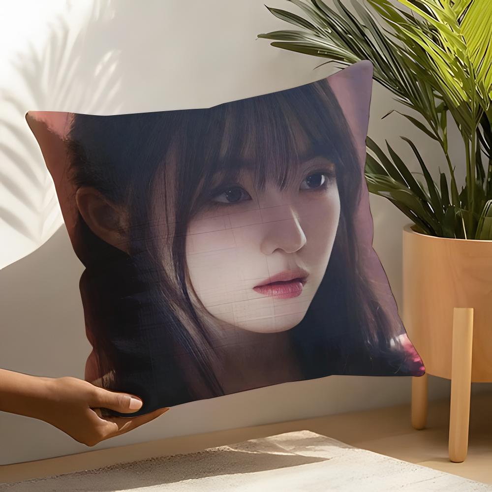 Korean Female Singer Irene Pillow Case Linen Cushion Covers For Decorative Sofa Home Pillows Case Car Chair Pillows Cases