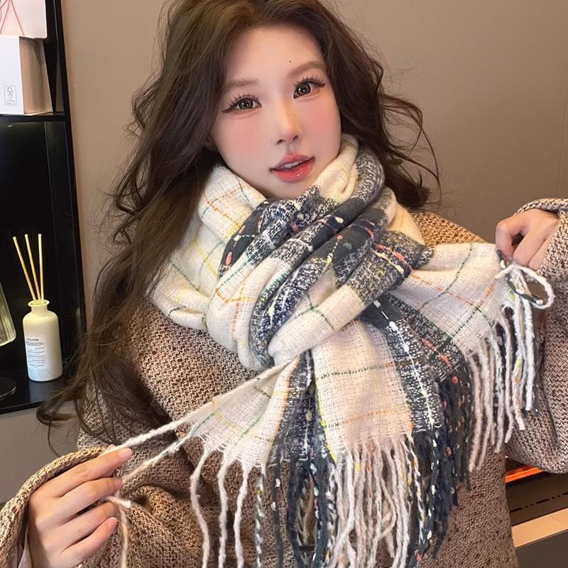 New autumn and winter scarf Wizard of Oz Mohair Korean version versatile student advanced thickened warm
