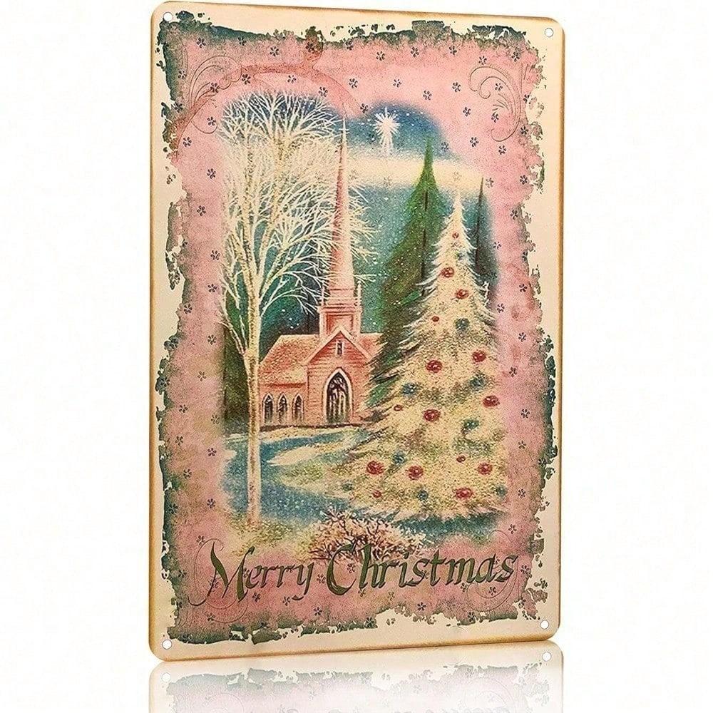 

DukeFas Vintage Tin Signs Christmas Decor Rustic Farmhouse Metal Wall Art for Home Kitchen Bar Cafe Wall Decor 20x30cm（7.8x11.8inch）