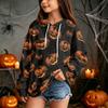 Kids Casual Halloween Print Hoodie for Holiday and Everyday Wear