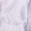 Fashion Silk Satin Lace Cape White Ribbon Trim Hooded Shawl Elastic Chiffon Hijab Church Prayer