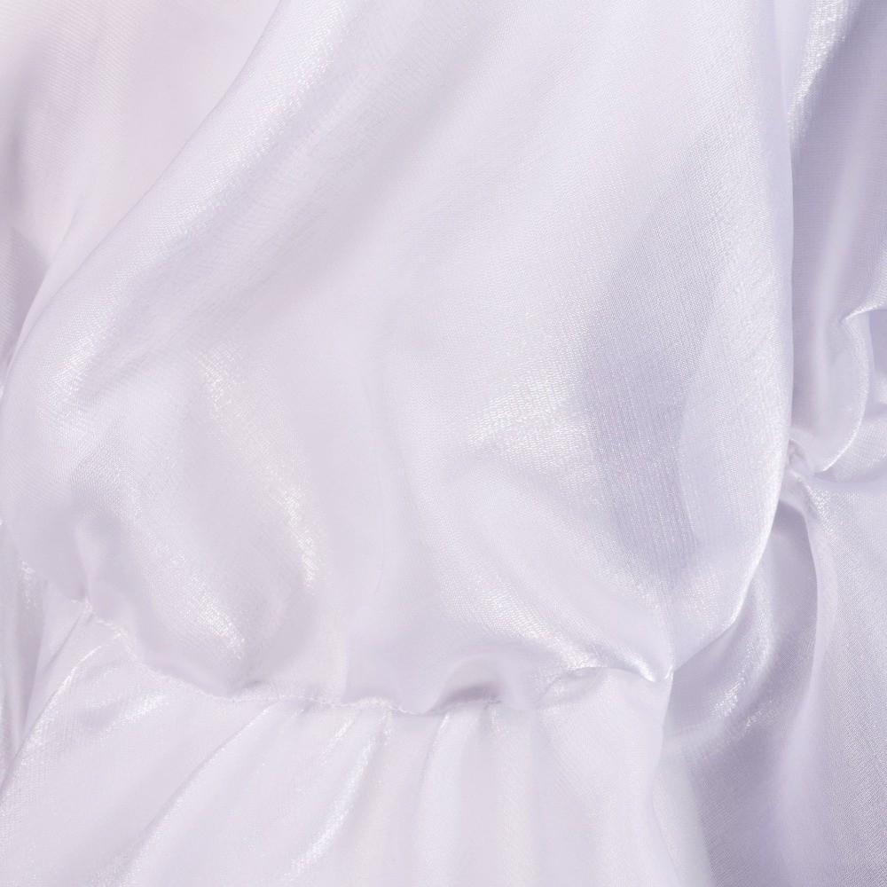 Fashion Silk Satin Lace Cape White Ribbon Trim Hooded Shawl Elastic Chiffon Hijab Church Prayer