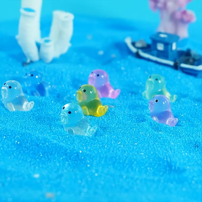 50Pc Luminous Little Seals Resin Seal Small Statues Suitable For Aquarium Pond Decor Garden  Home Car Dashboard Landscape Decor