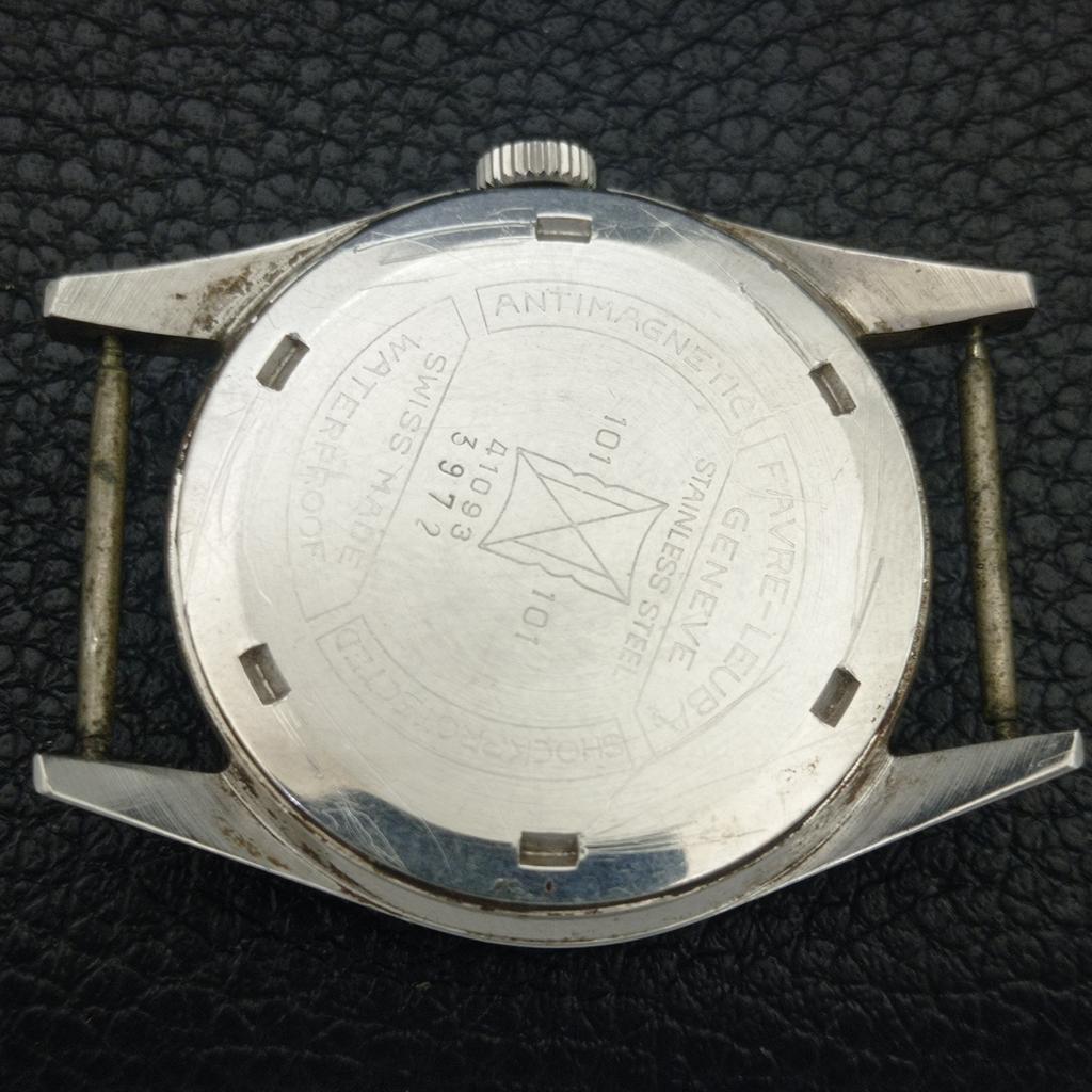 VINTAGE FAVRE LEUBA SEA CHIEF 101 HANDAUFZUG SCHWEIZER HERREN WEISSE UHR a703755-1