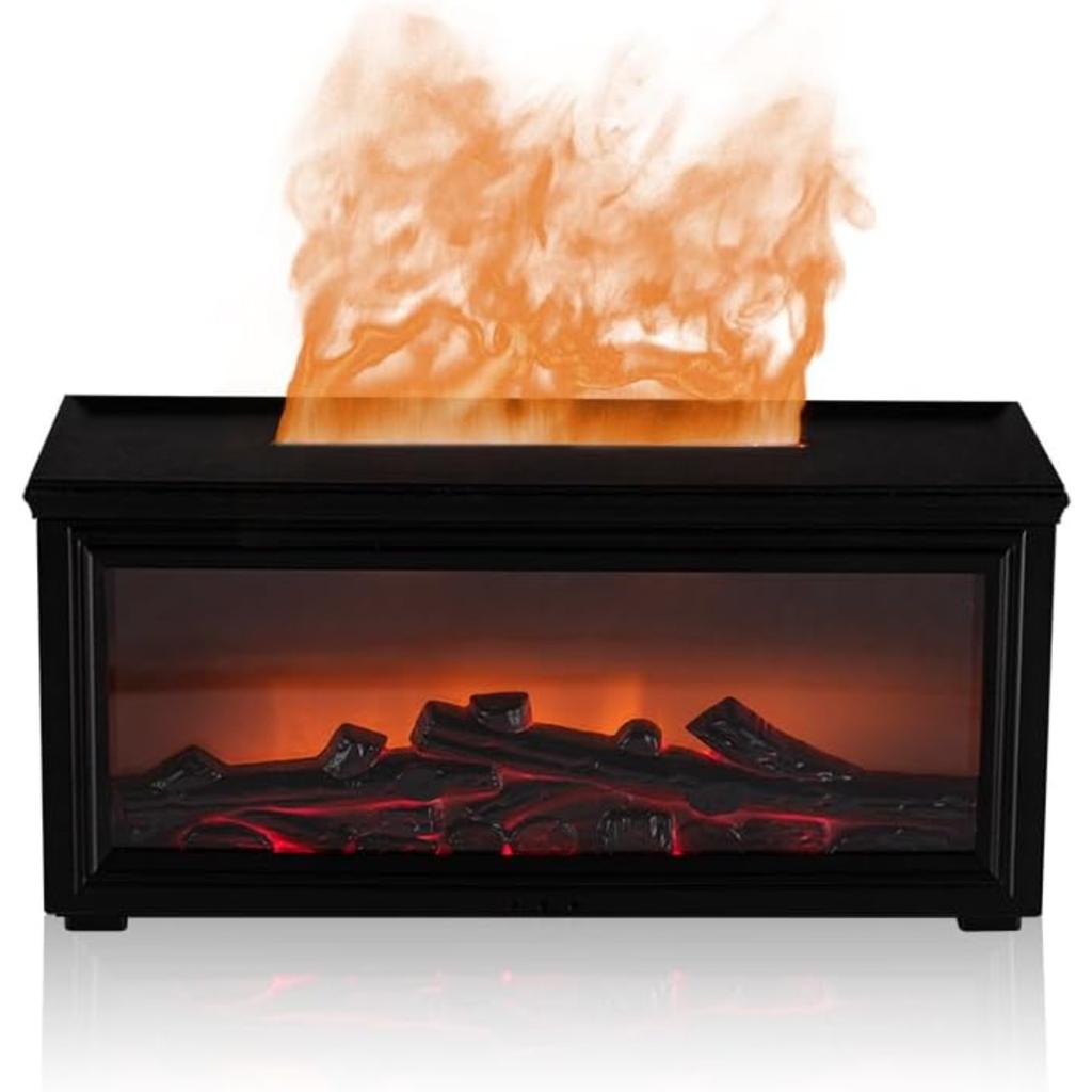 280ML Haard Diffuser Essentiële Oliën Diffuser Vlam Luchtbevochtiger met 7 Kleurrijke Lichten Timer Afstandsbediening voor Huis Kantoor Slaapkamer Yoga SPA Hotel