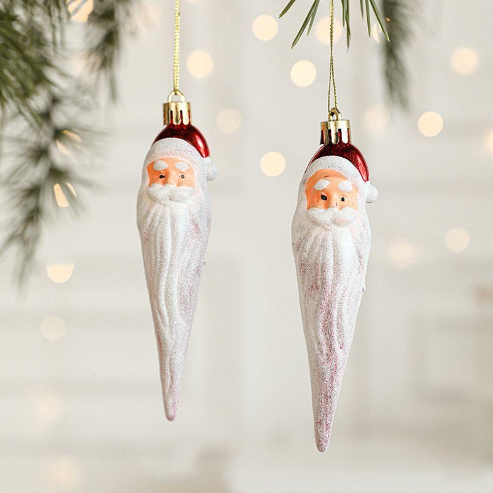 2Pcs Donut Xmas Tree Hanging Exquisite Christmas Santa Claus Pendant  New Year