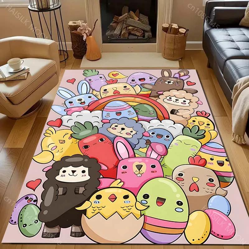 3D HD Cute Cartoon Vegetable Lamb Print Carpet Modern Home Decor Area Rug for Gifts Living Room Bedroom Bedside Sofa Floor Mat