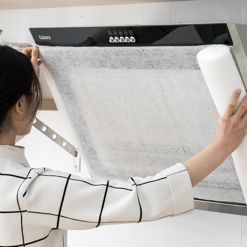 Filtri Carta Assorbi Grasso per Cappa da Cucina Confezione da 12 con Strisce Adesive per Facile Installazione Compatibili con la Maggior Parte delle Cappe da Cucina
