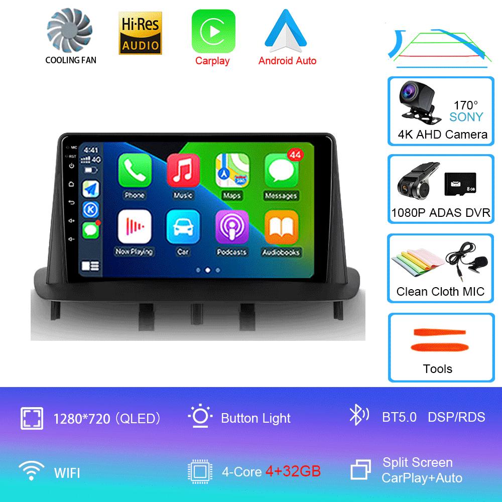For Renault Megane 3 Fluence Samsung SM3 2008 - 2014 Car Radio Android 14 Carplay Auto Multimedia Player Stereo 2din Head Unit