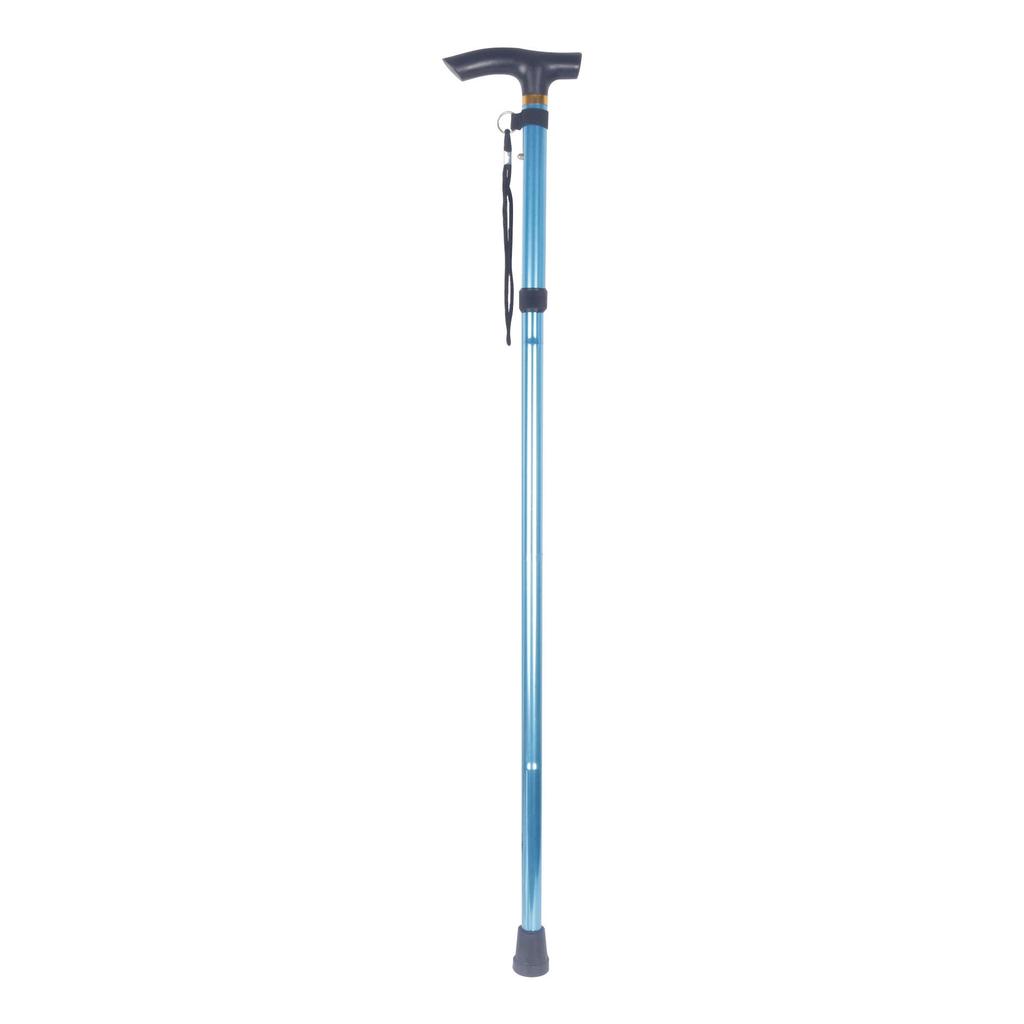 Reinforced Aluminum Telescopic Folding Walking Stick: Adjustable, Non-slip, Four-section Crutch for Hiking