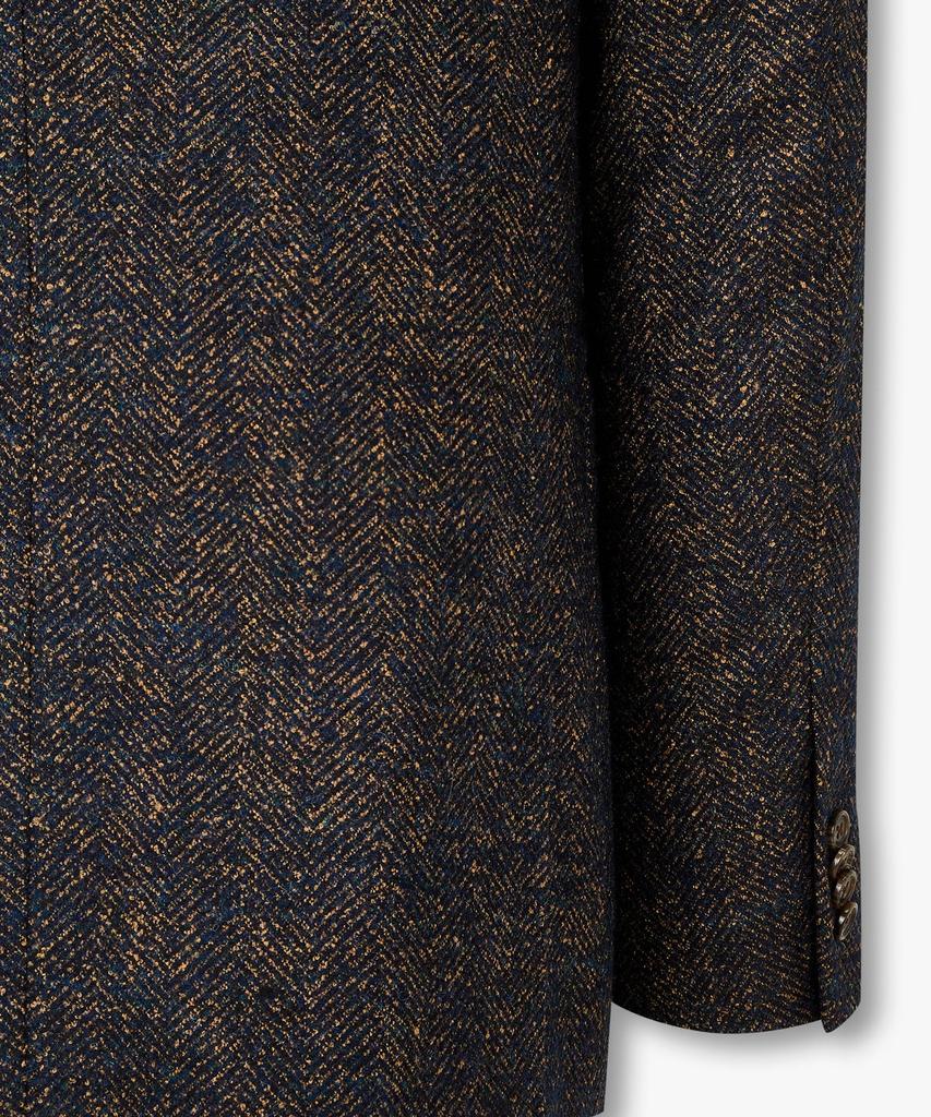Man On The Boon Notched Lapel Herringbone Single Jacket_Navy 4714302009