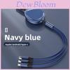 Universal 100w Fast Charging Data Cable With Threeinone Connectors For Huawei Apple Android Devices