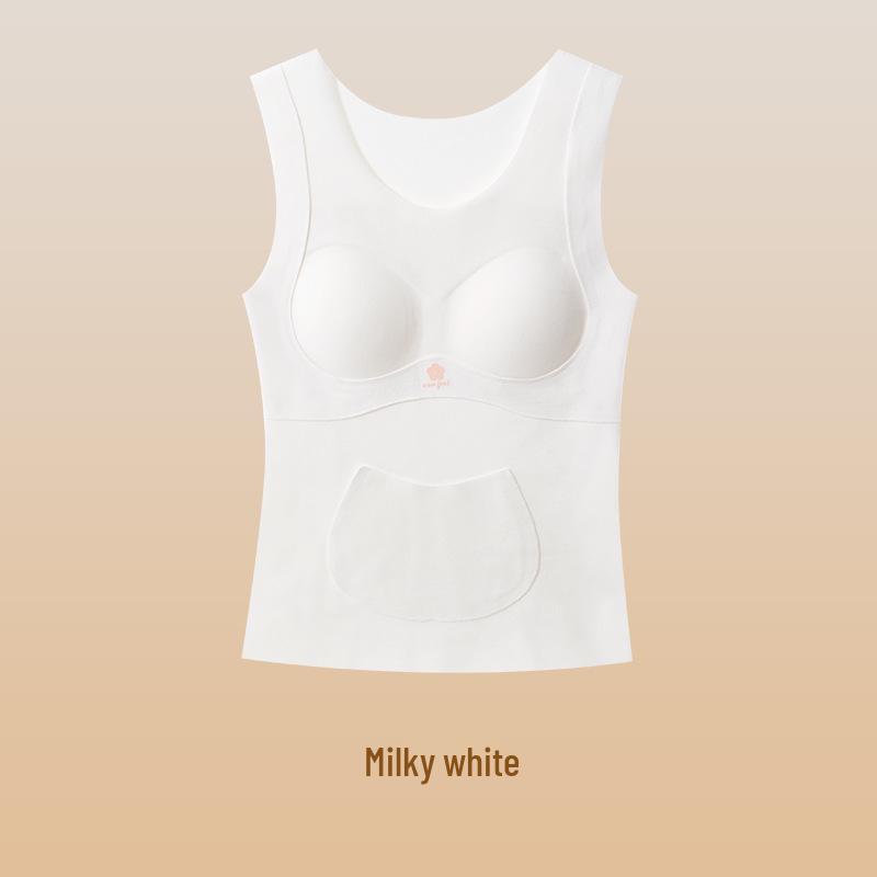 Middle/High School Girls' Warm Fleece-Lined Vest with Development Bra and Belly Protector
