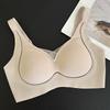 Jelly seamless underwear women's thin big breasts show small anti-sagging fat mm large size bras gather and close the secondary breasts to support