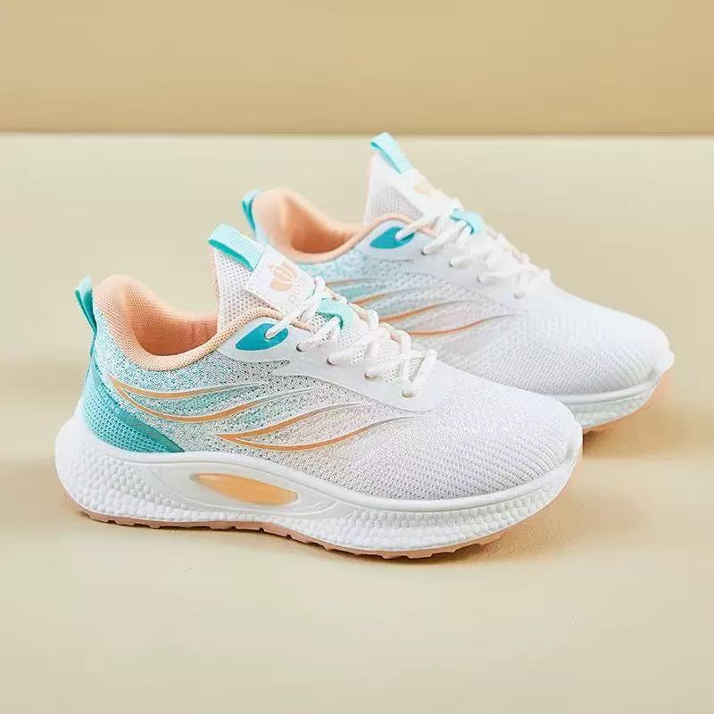 Spring and summer new breathable fly-woven women's shoes ins student running sports shoes women's casual shoes