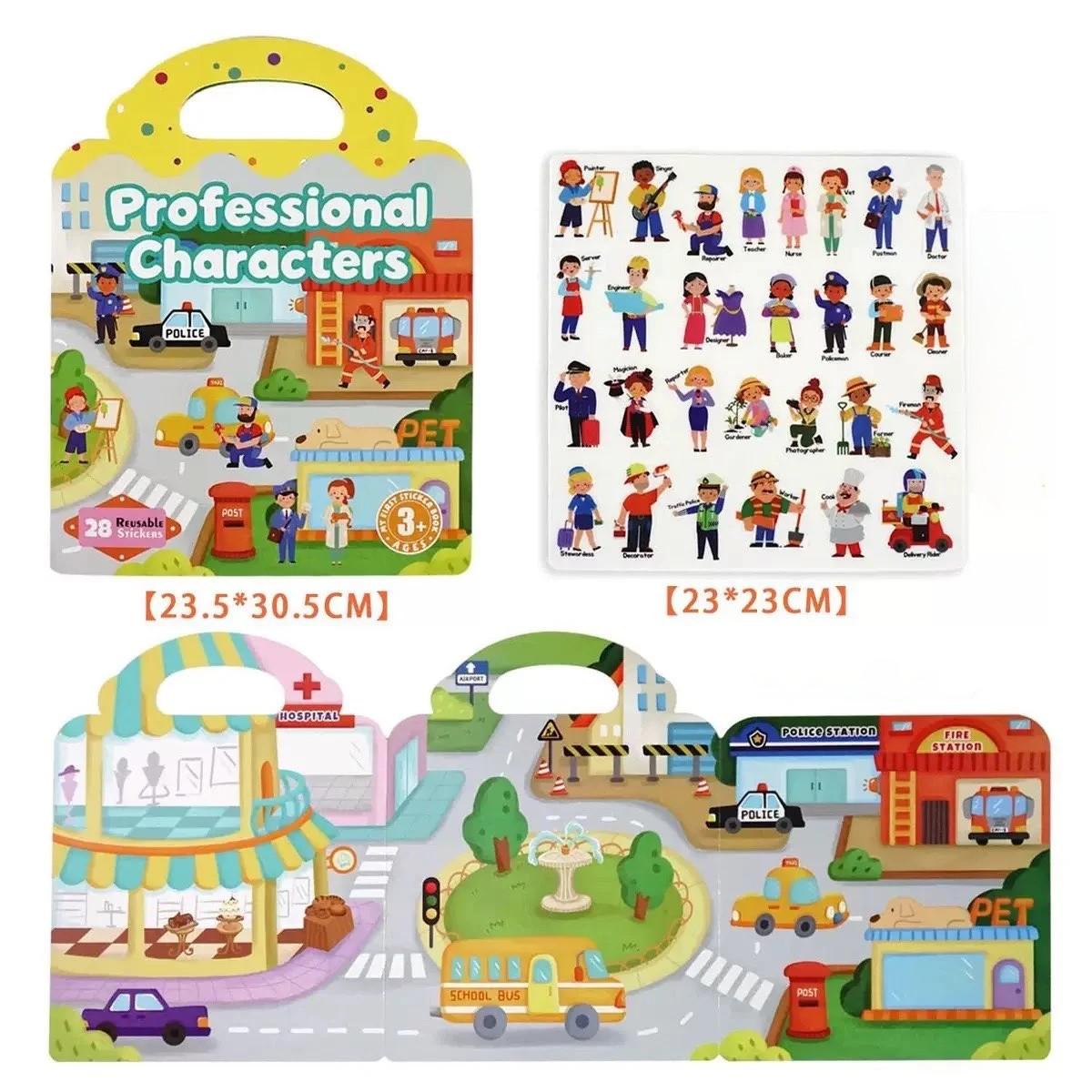 Sticker Fun Book Puzzle Activity Book Cartoon Sticker Book To Enhance Concentration Magnetic Stickers Can Be Repeatedly Pasted