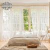French Lace Tulle Curtain Dream Curtain Finished Lace Ruffle Retro Light Luxury Living Room Bedroom Gauze Curtain Window Valance