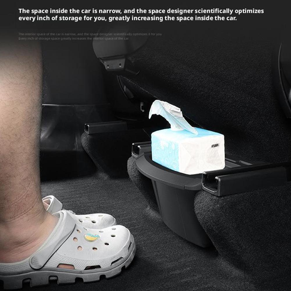 For Tesla Model Y Launch 2025 Juniper Car Armrest Rear Storage Box Tray Accessories Tidying TPE Black