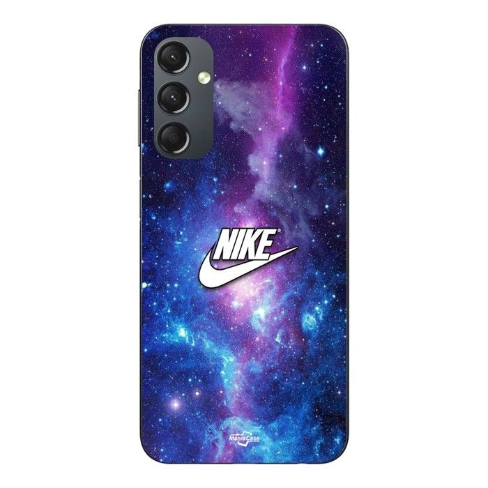 Case For Samsung Galaxy A24 White Nike Logo Colorful Space Maniacase