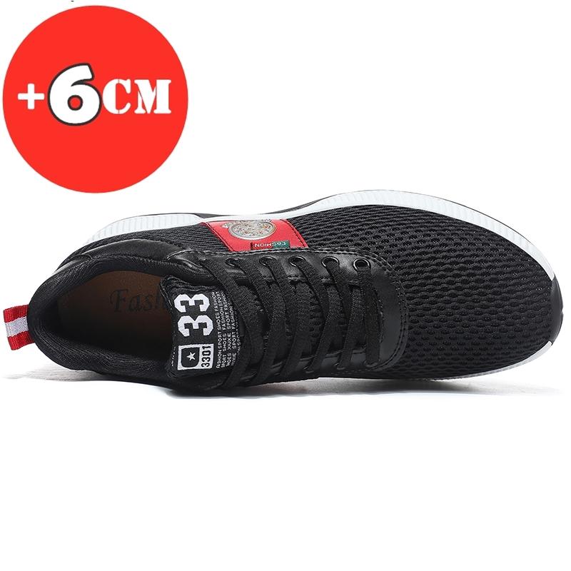 New Lift Sneakers for Men Elevator Shoes High Increase Shoes for Man Casual Height Insole 6CM Sports