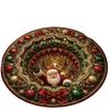 Non-Slip Christmas Rug 2D Flat Printed Xmas Home Decor Round Vortex Carpet  Living Room