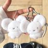 Cute Soft Fluffy Plush White Mouse Keychain Pendant Perfect For Bag Decoration Birthday Gift For Kids Teens Friends