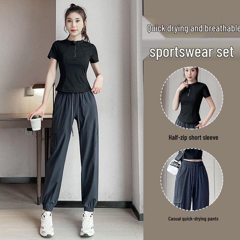 2025 Women's Summer Quick-Dry Fitness Set: Morning Run & Yoga Outfit