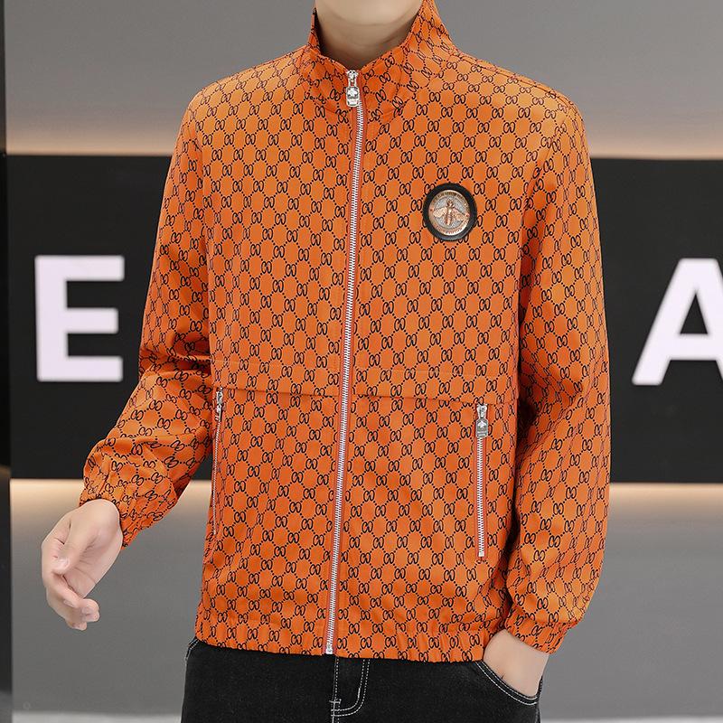 Весна и осень новая вышитая куртка мужская корейская версия свободного покроя с принтом — фото 7