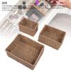 3PCS Wicker Storage Baskets for Shelves Organizing Decorative Woven Storage Baskets Set Desk Organizers