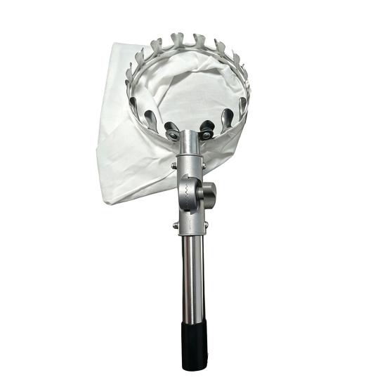 Long Handle Fruit Picker Metal Fruit Harvesting Claw with Cloth Bag Stainless Steel Pole Adjustable Tree Fruit Harvester for Apples