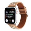 Rivets Band for Apple Watch 44/42mm Sport Loop Strap Correa Iwatch Series 5/4/3/2/1 38mm 40mm Bracelet Apple Watch Leather Belt