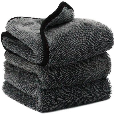 Serviette de lavage de voiture torsadée en microfibre, nettoyage professionnel de voiture, tissu de séchage, serviettes pour lavage de voiture, polissage, épilation à la cire