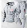 Tuta con felpa con cappuccio da uomo Set Tuta Misto cotone Abbigliamento da casa Giovani Adulti