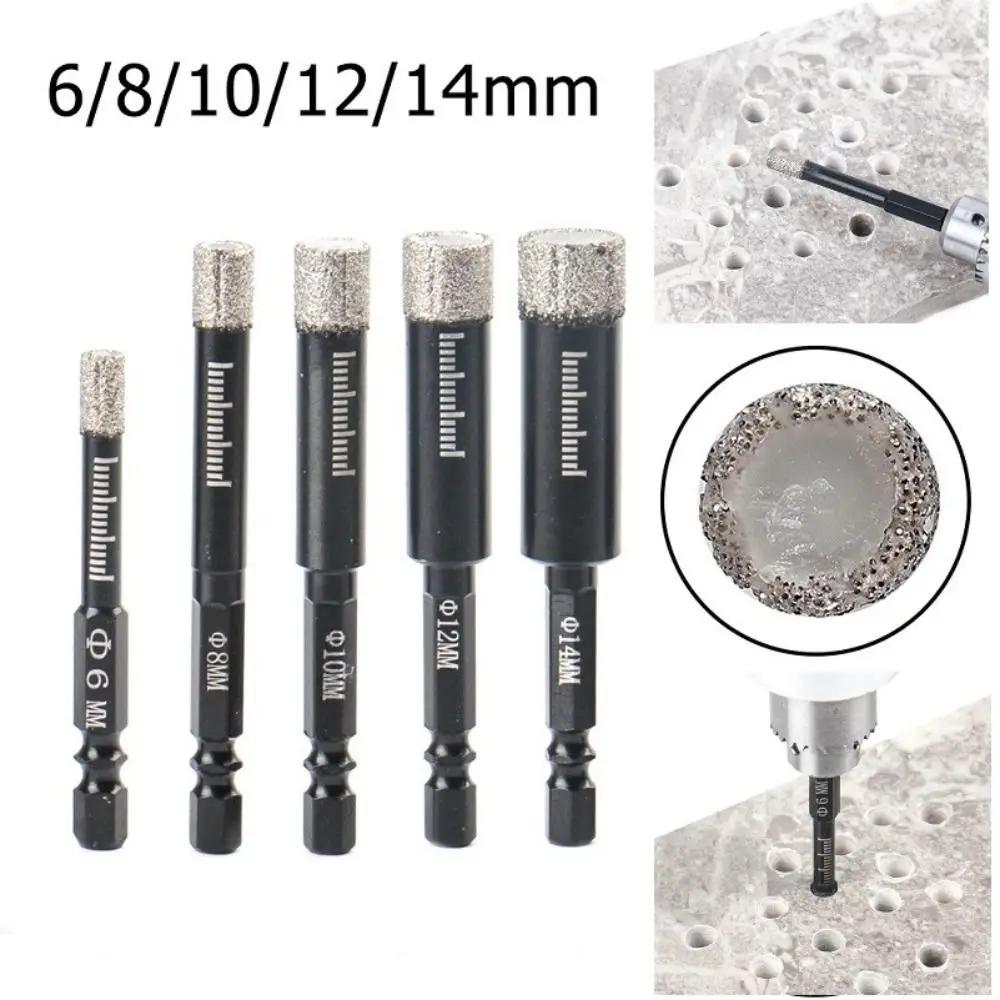 6-16Mm Hexagonal Shank Brazed Dry Ceramic Tile Drill Bit Marble Granite Vitrified Tile Hole Opener Diamond Drill Bit Hole Saw