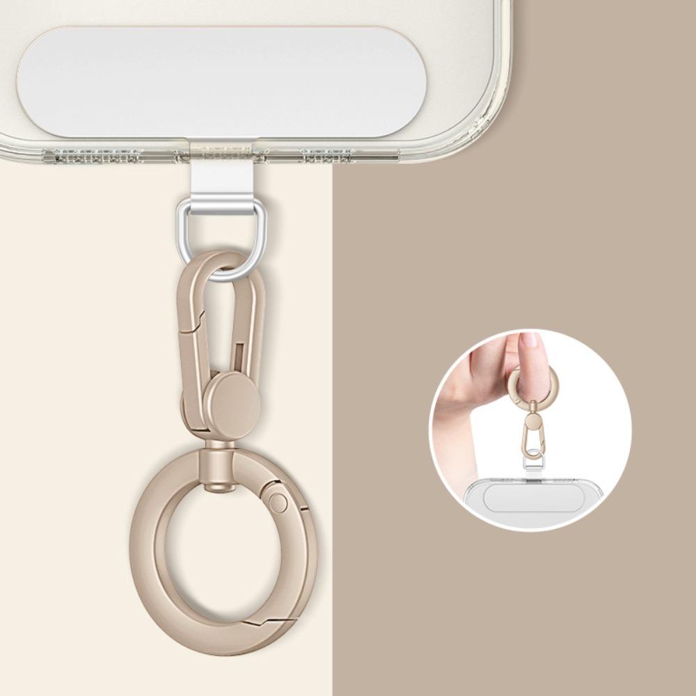 Stainless Steel Phone Lanyard Clip Patch Detachable 360° Rotatable Phone Case Hanging Rope Snap Ultra-thin Anti-lost