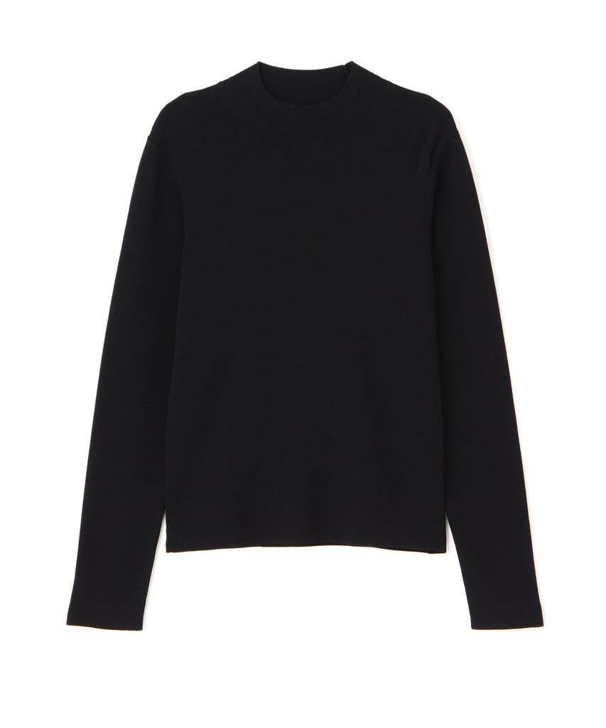 N Natural Beauty Black Long Sleeve Knit Sweater with a Full Knit Bottle Neck Basic Women's