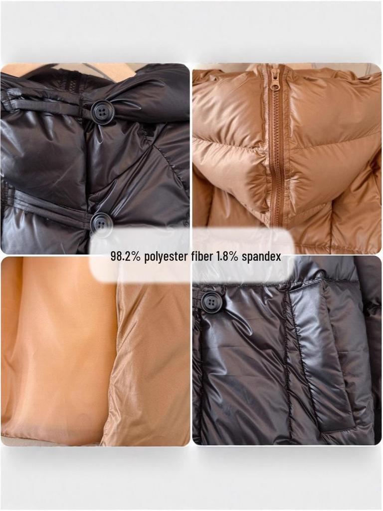 Winter 2025 Plus Size Women's Knee-Length Cotton Hooded Coat