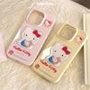 Gilded Three dimensional Cartoon Cat Suitable for 15promax Apple 16 Mobile Phone Case Iphone14 Hanging Chain 13 Girl Soft