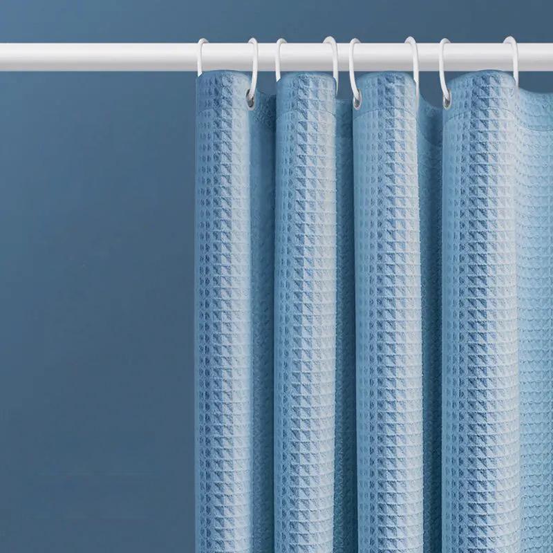 Perdele de duș Waffle, Perdele de duș din stofă pentru baie, Perdele lungi pentru căzi de baie Perdele de duș pentru baie