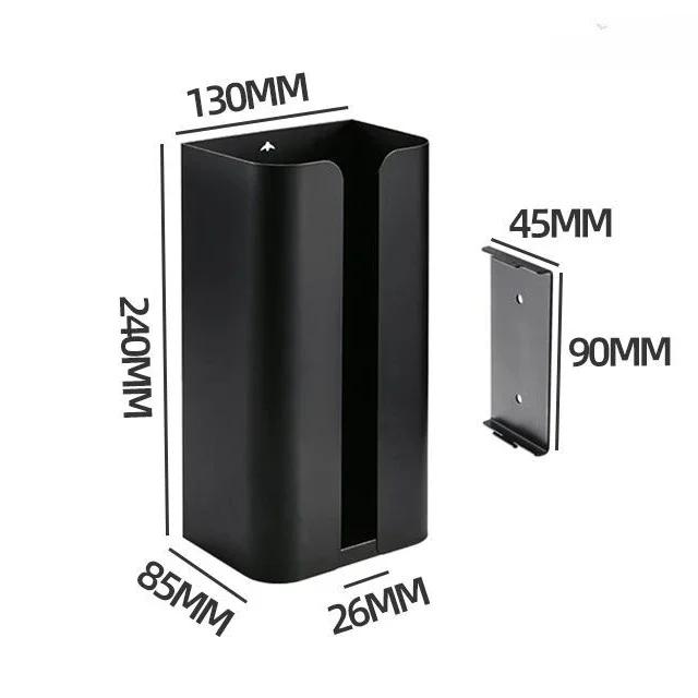 

1pc Wall mounted non punched storage container, garbage bag dispenser, self-adhesive face towel, napkin storage box
