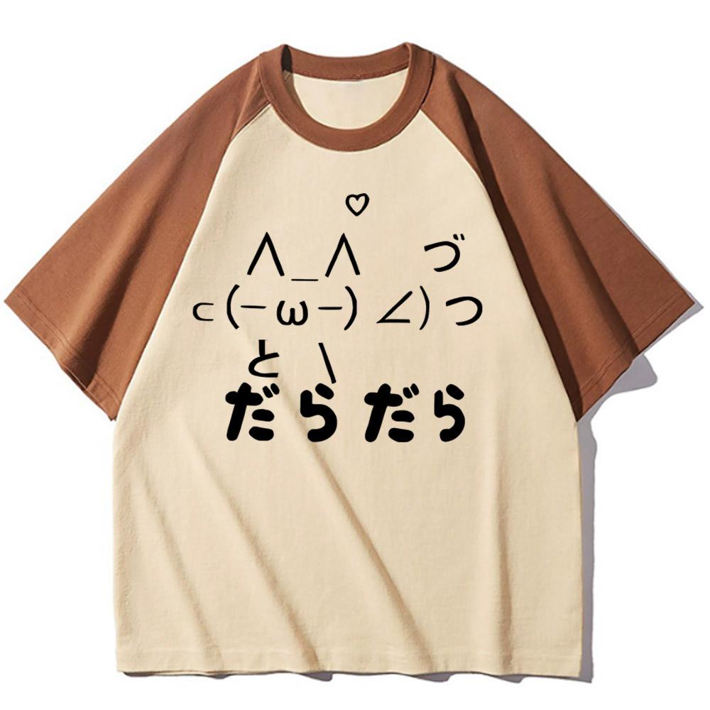 Y2k Aesthetic Summer Loose Cute Cat T-shirt Women Casual O Neck Japanese Cartoon Tops Short Sleeve Kawaii Sweet Harajuku Tees