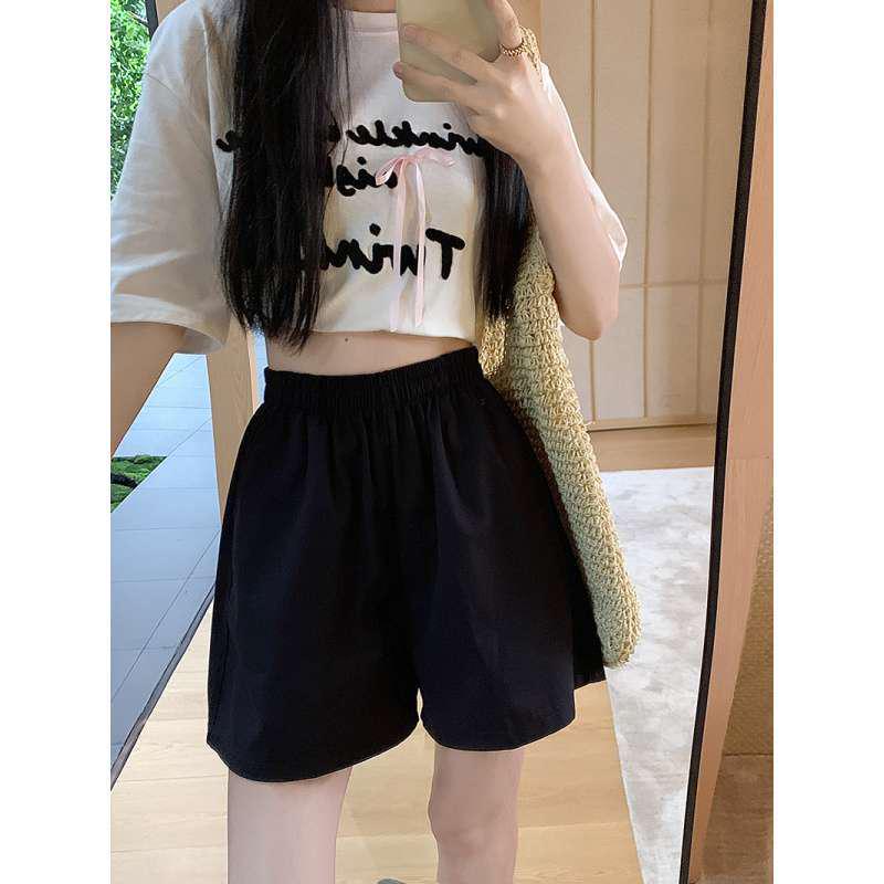 Petite Women s Korean Style Wide-Leg Summer Workwear Shorts M