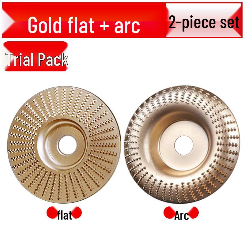 Woodworking Angle Grinder Burr Disc & Polishing Wheel Set